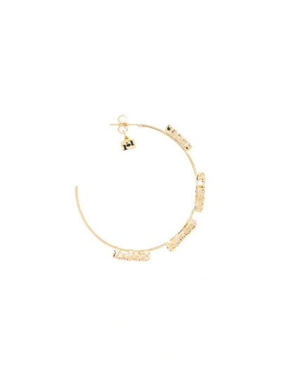 Shop Rosantica Love Hoop Earrings In Gold