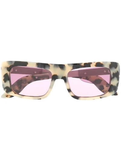 Shop Marni Eyewear Leopard Sunglasses In Neutrals