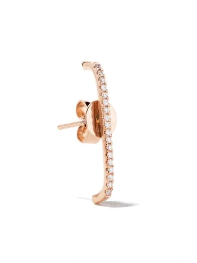 Shop As29 18kt Rose Gold Mini Charm Lana Cuff Diamond Earrings