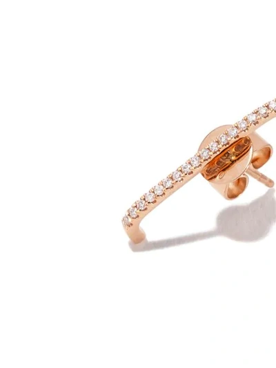 Shop As29 18kt Rose Gold Mini Charm Lana Cuff Diamond Earrings