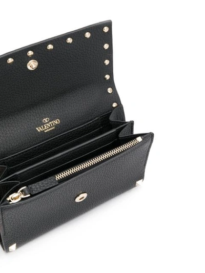 VALENTINO VALENTINO GARAVANI ROCKSTUD MINI CARDHOLDER - 黑色