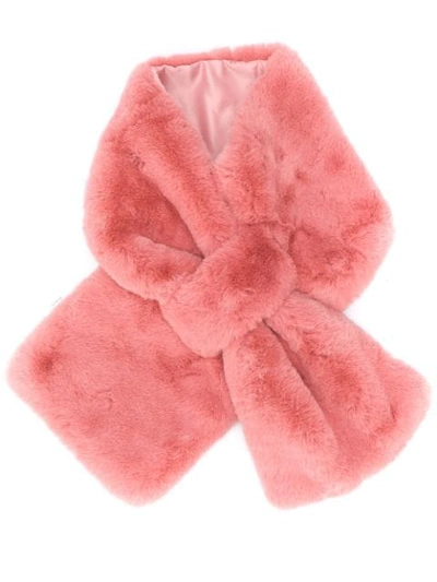 Shop Apparis Luna Faux-fur Scarf In Pink