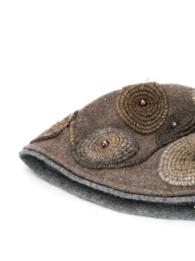 Shop Le Chapeau Embellished Wool Hat In Neutrals