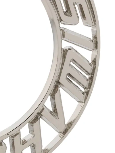 Shop Misbhv Logo Hoop Earrings In Metallic