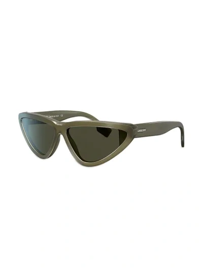 Shop Burberry Eyewear Cat Eye Sunglasses In Green