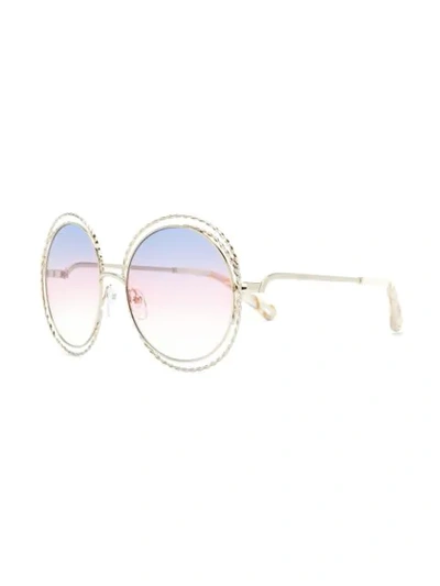 Shop Chloé Round Oversized Sunglasses