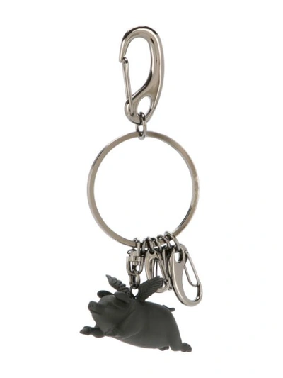 YOHJI YAMAMOTO FLYING PIG KEYRING - 黑色