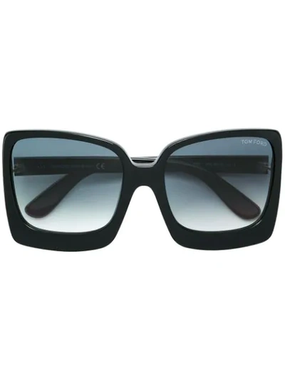 Shop Tom Ford Oversized Sunglasses In Black