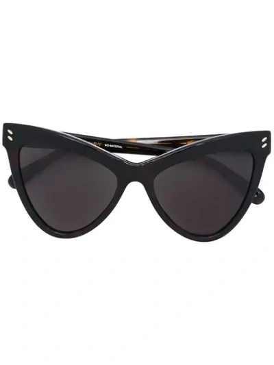 Shop Stella Mccartney Eyewear Angular Cat Eye Sunglasses - Brown