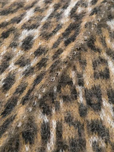 Shop Michael Michael Kors Leopard Print Scarf In Neutrals