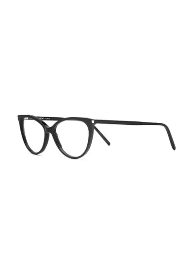 Shop Saint Laurent Cat-eye Framed Glasses In Black
