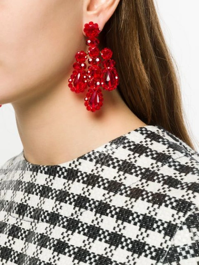 Shop Simone Rocha Chandelier Earrings In Red