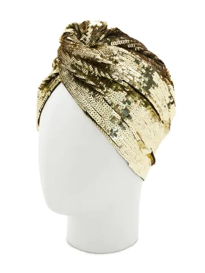 Shop Mary Jane Claverol Adele Turban In Gold