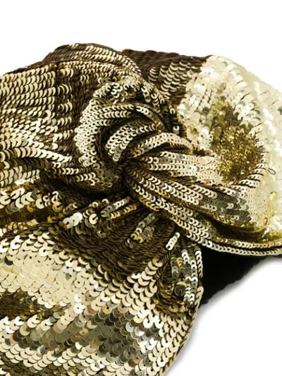 Shop Mary Jane Claverol Adele Turban In Gold