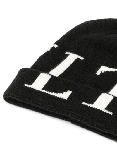 Shop Valentino Vltn Beanie In Black