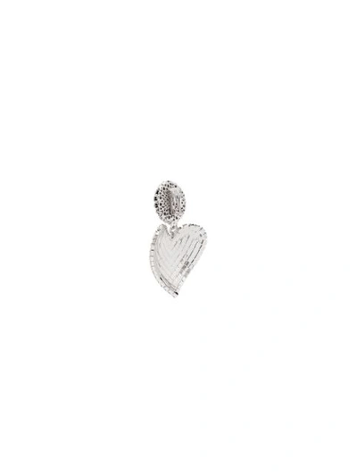 Shop Alessandra Rich Embellished Heart In 001 Crystal