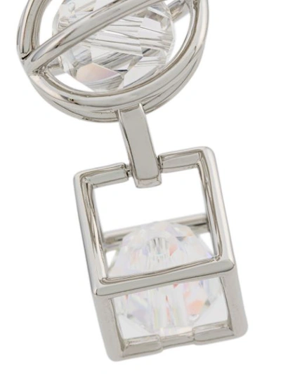 Shop Atelier Swarovski Nostalgia Triple Drop Earrings By Mary Katrantzou In Silver