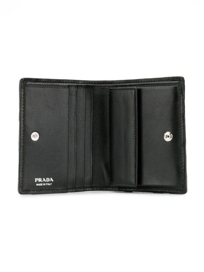 Shop Prada Diagramme Billfold Wallet In Black