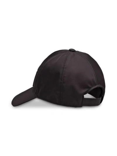 Shop Prada Logo Baseball Cap - Black