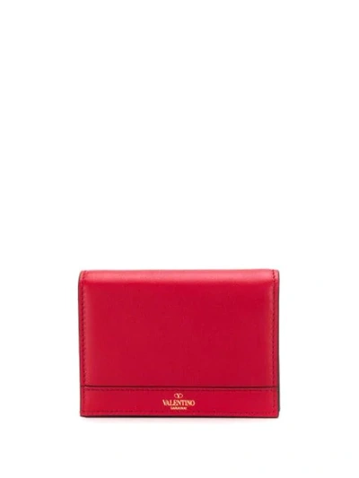 Shop Valentino Garavani R-ring Wallet In Red