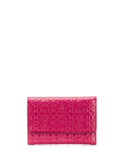 Shop Loewe Small Vertical Wallet In Pink