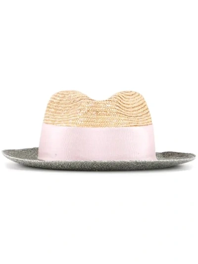 Shop Federica Moretti Contrast Hat - Multicolour