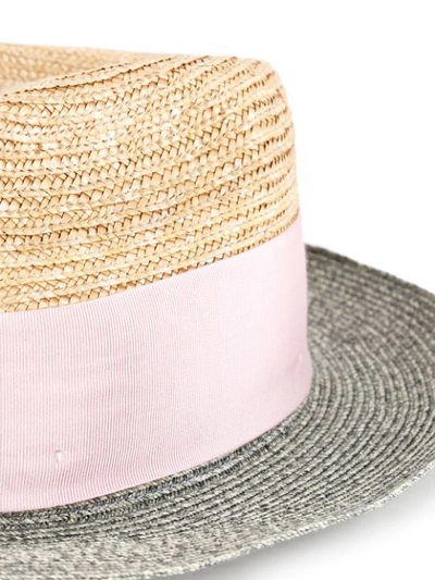 Shop Federica Moretti Contrast Hat - Multicolour