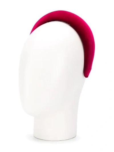 Shop In The Mood For Love Plain Velour Headband In Red