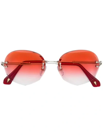 Shop Sauren Eyewear Jasmine Sunglasses In Metallic