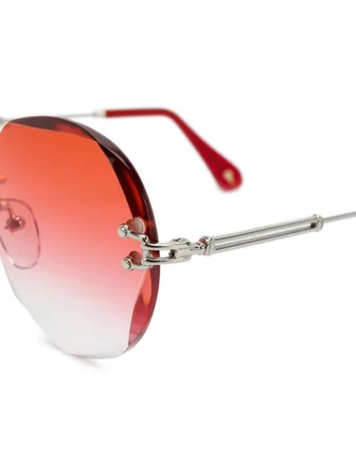 Shop Sauren Eyewear Jasmine Sunglasses In Metallic