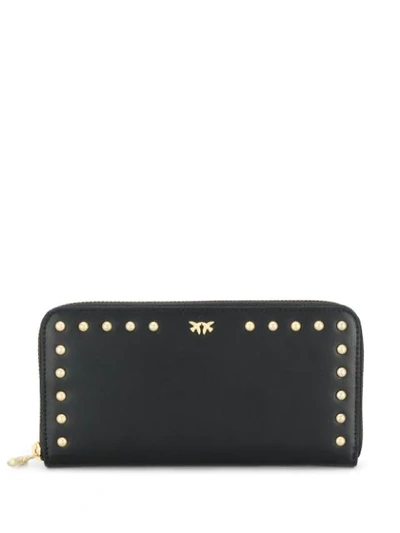 Shop Pinko Studded Love Bird Purse In Black