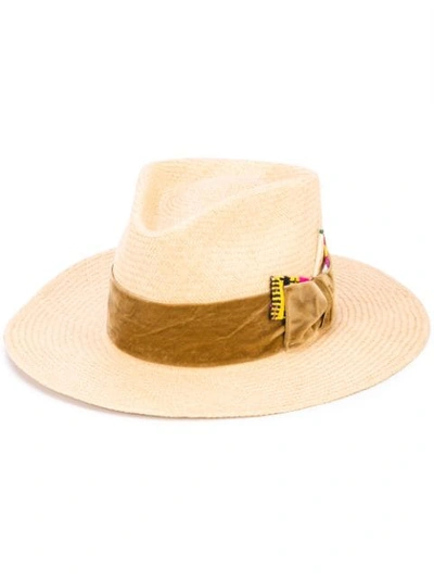 Shop Nick Fouquet Woven Style Hat In C20 Golden Brown