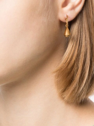 Shop Meadowlark Bell Charm Earrings In Gold