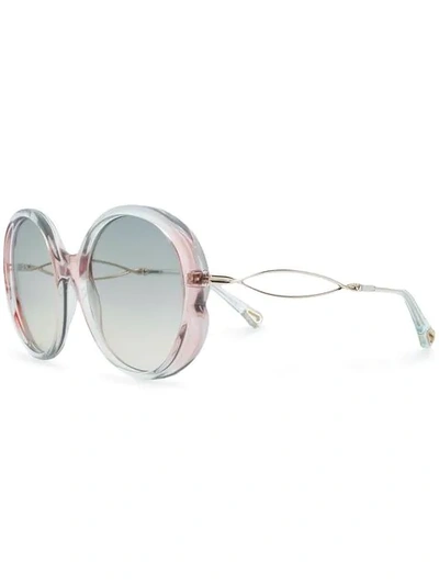 Shop Chloé Round Frame Sunglasses In Grey