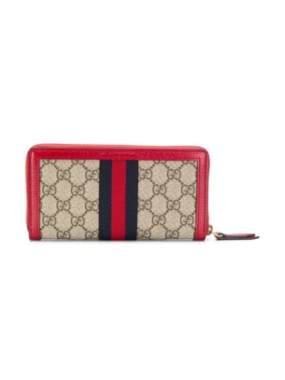 Shop Gucci Queen Margaret Gg Purse In Brown