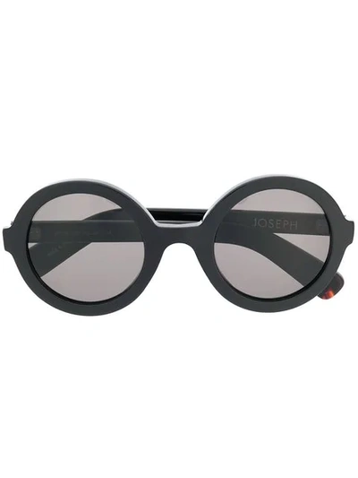 Shop Joseph Round Frame Sunglasses In Schwarz