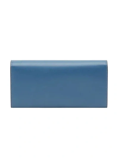 Shop Fendi Continental Chain Wallet - Blue