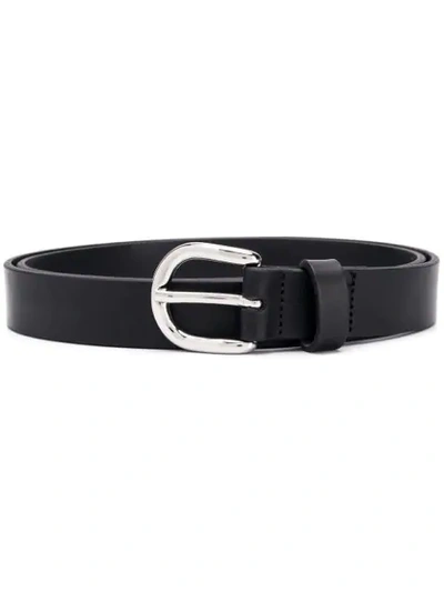 Shop Isabel Marant Buckled Leather Belt In Black