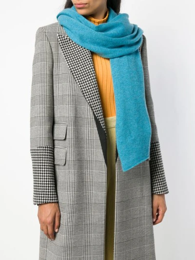 Shop Allude Knit Scarf In Blue