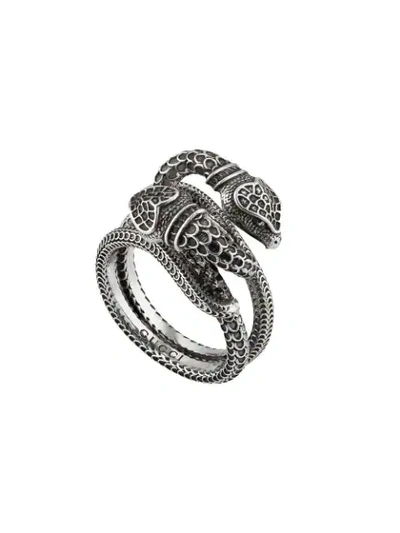 Shop Gucci Garden Snakes Ring In Metallic