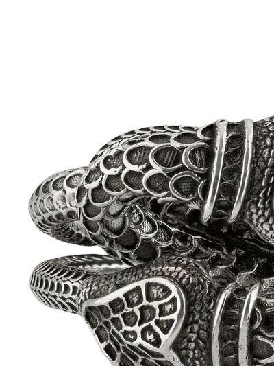 Shop Gucci Garden Snakes Ring In Metallic