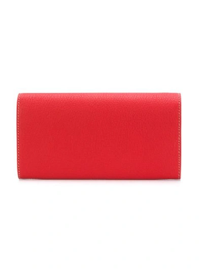Shop Givenchy Long Flap Wallet - Red