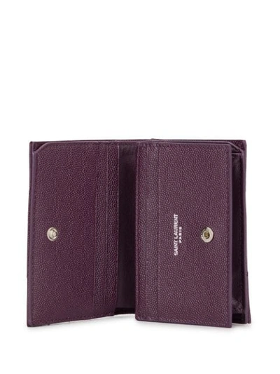 Shop Saint Laurent Monogram Wallet In 5206 Purple