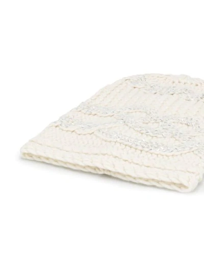 ERMANNO SCERVINO KNITTED HAT - 白色