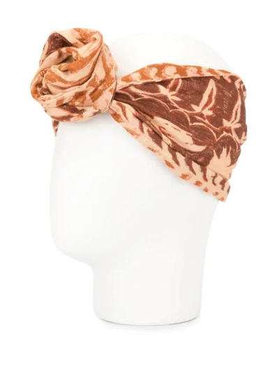 Shop Cult Gaia Printed Turband In Brown