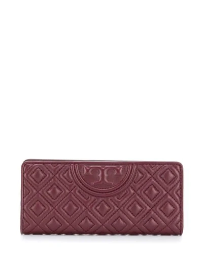 Shop Tory Burch Diamond Quilt Wallet In Red