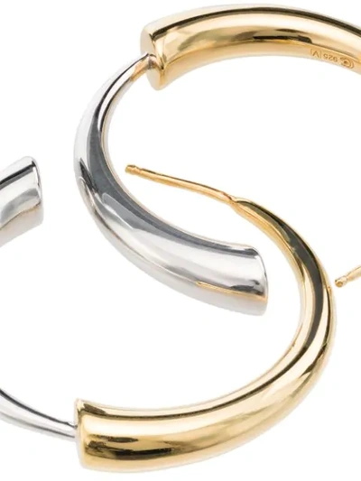 Shop Charlotte Chesnais Gia Hoop Earrings In Metallic