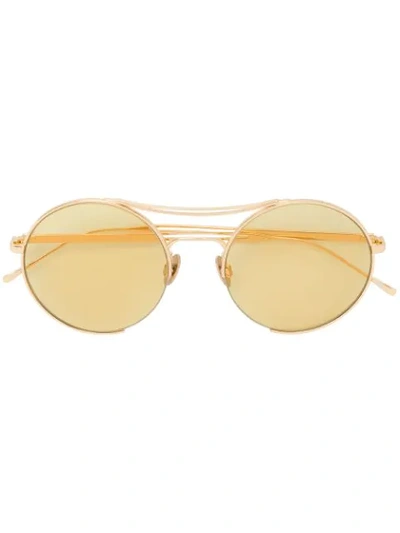 Shop Sunday Somewhere Goldie Aviator Sunglasses - Metallic