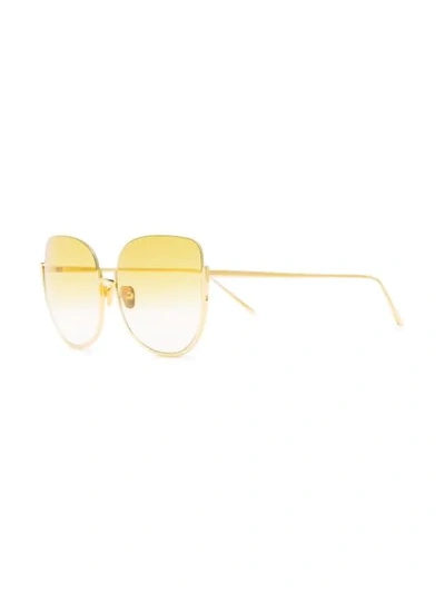 Shop Linda Farrow Kennedy Oversize-frame Sunglasses In Yellow