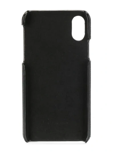 Shop Saint Laurent Clip Logo Plaque Iphone X Case In Black